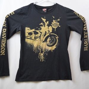 Harley-Davidson Women's Long Sleeve Shirt L Black